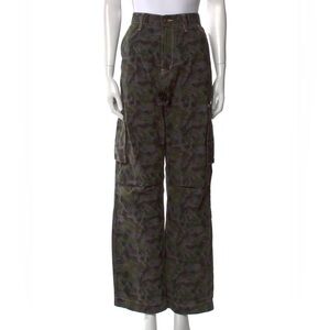 Ksubi Green Camouflage Flare Jeans